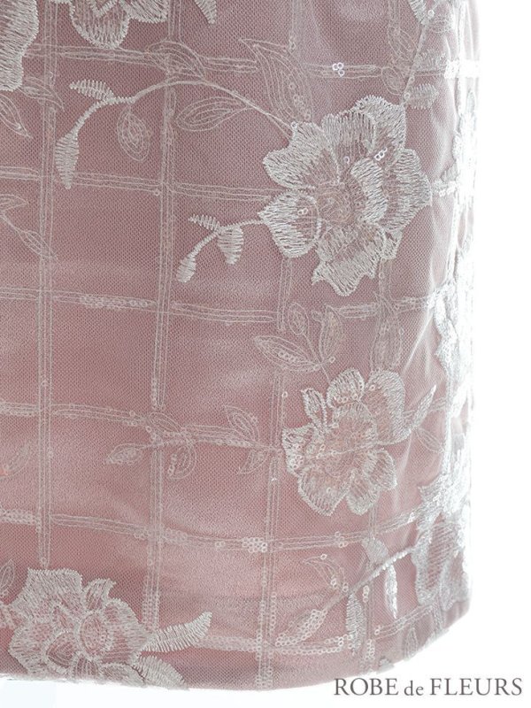 画像13: XSサイズあり【ROBE de FLEURS/ローブドフルール】リボン/ 格子柄/ フリル/ フラワーレース/ ビジュー/ タイト/ ミニドレス/ キャバドレス[OF08] (13)
