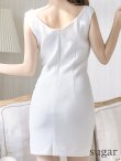 画像9: 【IRMA/イルマ】フラワーモチーフビーズ/ ビジューデザイン/ シアー/ ワンカラー/ ストレッチ/ タイト/ ミニドレス/ キャバドレス[OF2A] (9)