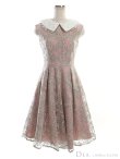 画像12: Lサイズあり【DEA. by ROBE de FLEURS/ディアバイローブドフルール】2WAY襟付き/ レース/ ノースリーブ/ クラシック/ ワンピース/ ひざ丈/ ミディアム/ キャバドレス[OF2] (12)