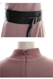画像14: XSサイズあり【ROBE de FLEURS Glossy/ローブ・ド・フルール グロッシー】バストカット/ ジップ/ ZIP ベルト付き/ 半袖/ パフスリーブ/ タイト/ ミニドレス/ キャバドレス[OF2] (14)