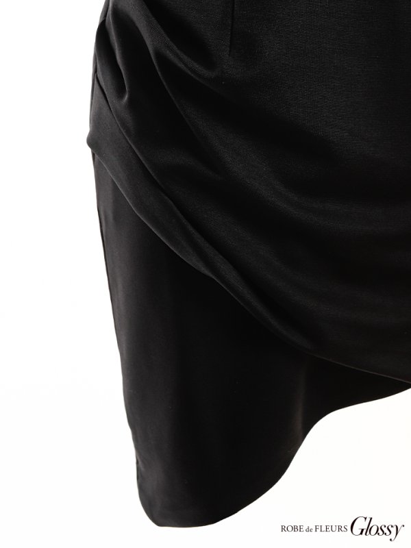 画像10: XS?Lサイズあり【Glossy/グロッシー】バストクロス/ 変形スカート/ ケミカルレース/ ストレッチ/ タイト/ ミニドレス/ キャバドレス【OF08】 (10)