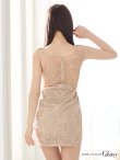 画像7: 【ROBE de FLEURS Glossy/ローブ・ド・フルール グロッシー】刺繍レース/ バックレース/ ストレッチ/ タイト/ ミニドレス/ キャバドレス[OF2] (7)