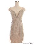画像12: 【ROBE de FLEURS Glossy/ローブ・ド・フルール グロッシー】刺繍レース/ バックレース/ ストレッチ/ タイト/ ミニドレス/ キャバドレス[OF2] (12)