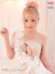 画像2: XSサイズあり【ROBE de FLEURS/ローブドフルール】ジップ / ZIP/ シフォンリボン/ ワンショル/ サイドシアー/ タイト/ レースクリスタルドレス/ ミニドレス/ キャバドレス[OF2] (2)