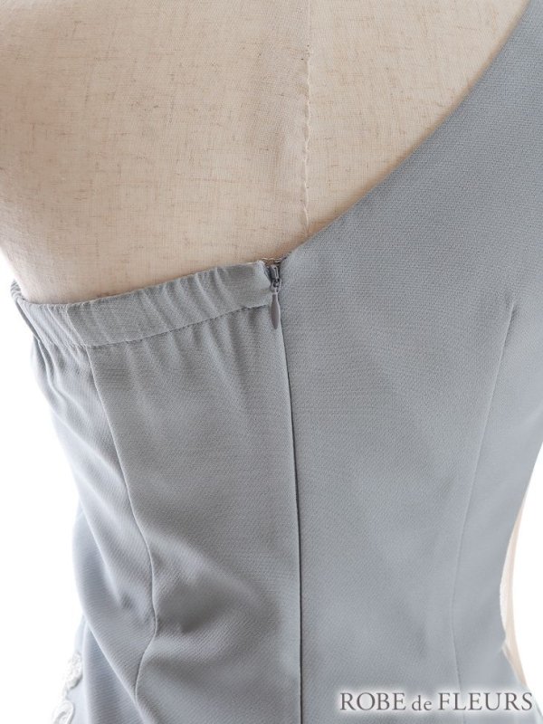 画像28: XSサイズあり【ROBE de FLEURS/ローブドフルール】ジップ / ZIP/ シフォンリボン/ ワンショル/ サイドシアー/ タイト/ レースクリスタルドレス/ ミニドレス/ キャバドレス[OF08] (28)