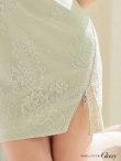 画像12: XSサイズあり【ROBE de FLEURS Glossy/ローブ・ド・フルール グロッシー】ウエストチュール/ フラワーレース/ ジップ ZIP/ キャミ/ タイト/ ミニドレス/ キャバドレス[OF2] (12)