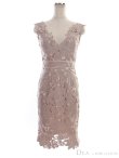 画像14: XS〜Lサイズあり【DEA. by ROBE de FLEURS/ディアバイローブドフルール】ワンピース/ ケミカルレース/ ノースリーブ/ タイト/ ひざ丈/ ミディアムドレス/ キャバドレス[OF2] (14)