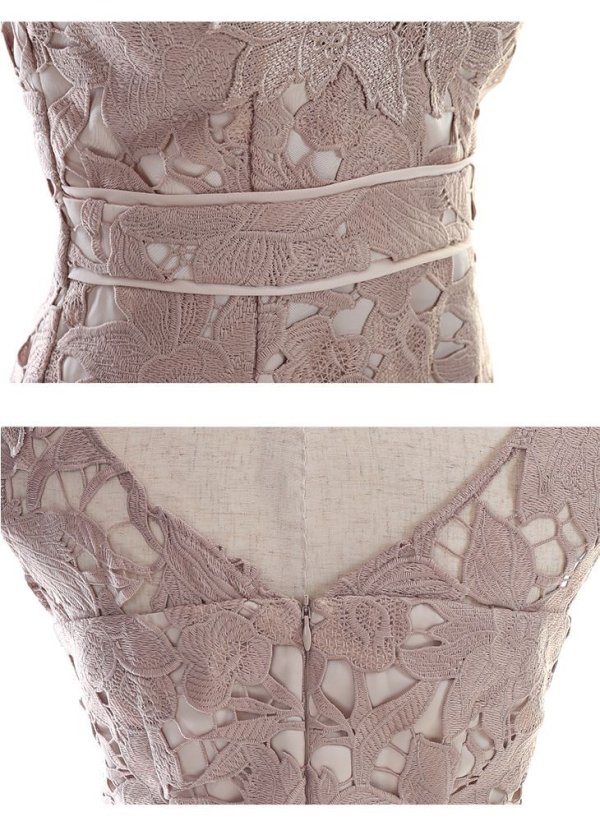 画像13: XS?Lサイズあり【DEA./ディア】ワンピース/ ケミカルレース/ ノースリーブ/ タイト/ ひざ丈/ ミディアムドレス/ キャバドレス【OF08】 (13)