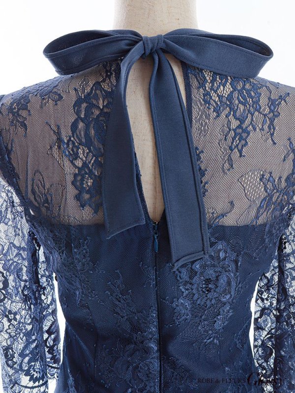 画像15: XSサイズあり【Glossy/グロッシー】アメスリ/ ビジュー/ レース/ サイドシアー/ 七分袖/ 袖あり/ アシメ/ タイト/ ミニドレス/ キャバドレス【HC02】 (15)