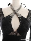 画像14: XS〜Lサイズあり【ROBE de FLEURS Glossy/ローブ・ド・フルール グロッシー】ホルターネック/ アメスリ/ レーススリーブ/ 七分袖/ 長袖/ 袖あり/ ジップ/ タイト/ ミニドレス/ キャバドレス[OF2] (14)