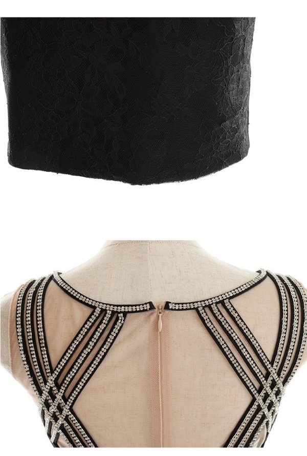 画像14: XSサイズあり☆【Glossy/グロッシー】フロントジップ/ バックチュール/ 総レース/ ノースリーブ/ タイト/ ミニドレス/ キャバドレス【HC02】 (14)