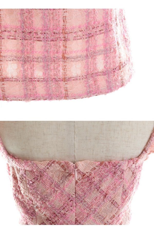 画像14: XSサイズあり【ROBE de FLEURS/ローブドフルール】ラメツイード/ 大粒ビジュー/ フリル/ タイト/ ミニドレス/ キャバドレス[OF08] (14)