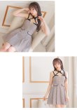 画像9: XSサイズあり【ROBE de FLEURS/ローブドフルール】ツイード/ ジップ/ リボンチョーカー/ キャミソール/ フレア/ ミニドレス/ キャバドレス[OF2] (9)