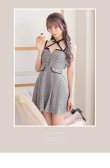 画像8: XSサイズあり【ROBE de FLEURS/ローブドフルール】ツイード/ ジップ/ リボンチョーカー/ キャミソール/ フレア/ ミニドレス/ キャバドレス[OF2] (8)