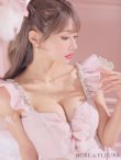 画像6: XSサイズあり【ROBE de FLEURS/ローブドフルール】スプリングツイード/ パール/ フリル/ セットアップ/ ミニドレス/ キャバドレス[OF2] (6)