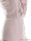 画像13: XSサイズあり【ROBE de FLEURS/ローブドフルール】スプリングツイード/ パール/ フリル/ セットアップ/ ミニドレス/ キャバドレス[OF2] (13)