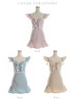 画像17: XSサイズあり【ROBE de FLEURS/ローブドフルール】スプリングツイード/ パール/ フリル/ セットアップ/ ミニドレス/ キャバドレス[OF2] (17)
