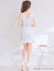 画像19: XSサイズあり【ROBE de FLEURS/ローブドフルール】スパンコール/ フラワーレース/ セットアップ/ ノースリーブ/ ミニドレス/ キャバドレス[OF2] (19)