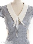 画像9: XSサイズあり【ROBE de FLEURS/ローブドフルール】リボン/ 襟付き/ フリル/ サイドシアー/ ビジュー/ タイト/ ミニドレス/ キャバドレス[OF2] (9)