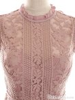 画像9: Lサイズあり【DEA. by ROBE de FLEURS/ディアバイローブドフルール】マーメイド/ ケミカルレース/ ノースリーブ/ ワンピース/ ミモレ丈/ ミディアムドレス/ キャバドレス[OF2] (9)