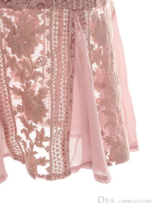 画像12: Lサイズあり【DEA./ディア】マーメイド/ ケミカルレース/ ノースリーブ/ ワンピース/ ミモレ丈/ ミディアムドレス/ キャバドレス【OF08】 (12)