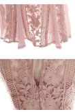 画像14: Lサイズあり【DEA. by ROBE de FLEURS/ディアバイローブドフルール】マーメイド/ ケミカルレース/ ノースリーブ/ ワンピース/ ミモレ丈/ ミディアムドレス/ キャバドレス[OF2] (14)