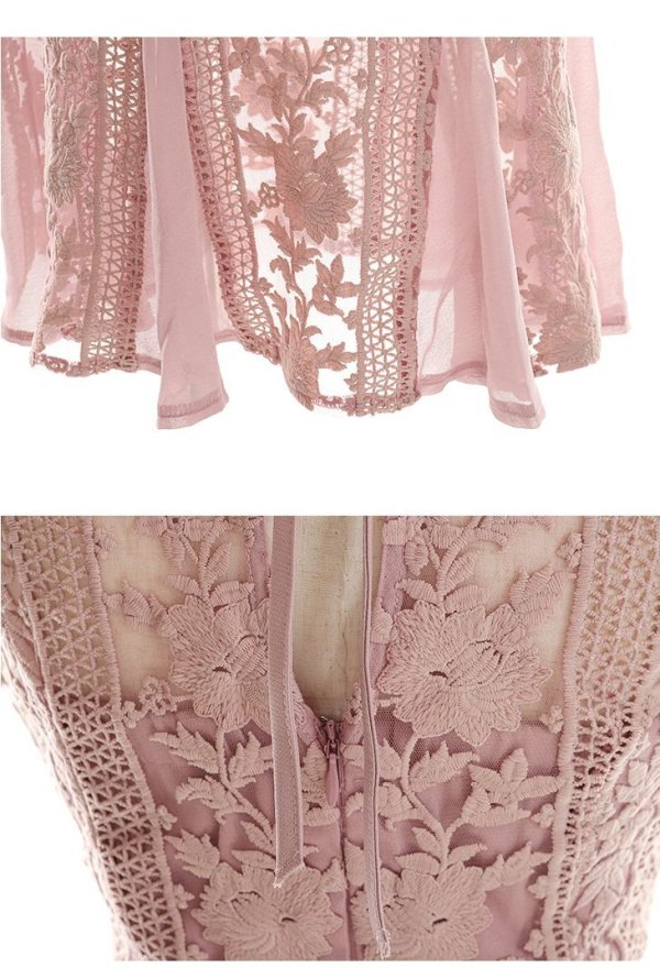 画像14: Lサイズあり【DEA./ディア】マーメイド/ ケミカルレース/ ノースリーブ/ ワンピース/ ミモレ丈/ ミディアムドレス/ キャバドレス【OF08】 (14)