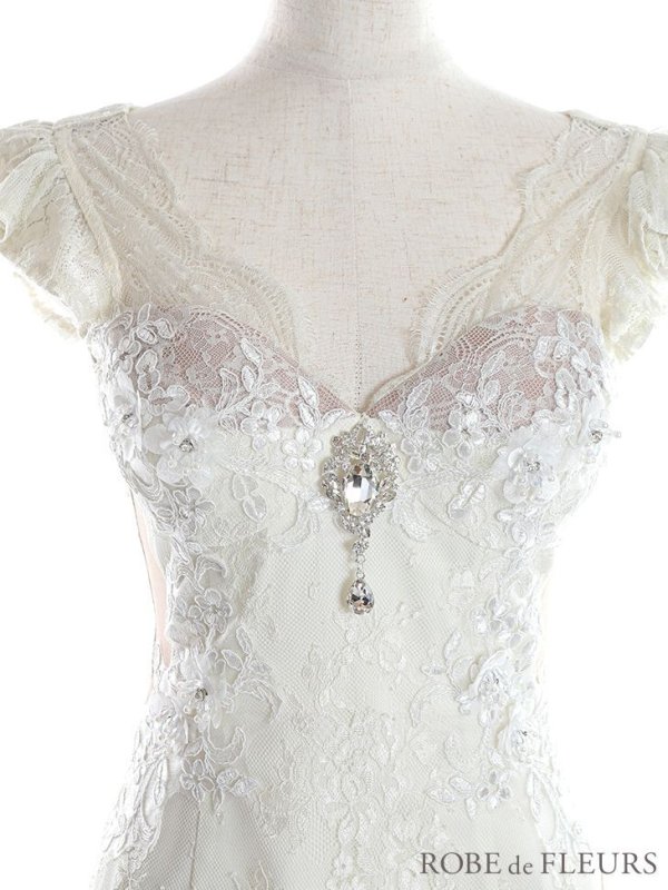 画像9: 【ROBE de FLEURS/ローブドフルール】ビジュー/ サイドシアー/ レース/ 立体フラワー/ ノースリーブ/ タイト/ ミニドレス/ キャバドレス[OF08] (9)