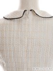 画像12: XS-Lサイズあり【ROBE de FLEURS/ローブドフルール】ツイード/ リボン/ 襟つき/ 台形スカート/ ミニドレス/ キャバドレス[OF2] (12)