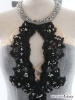 画像8: XSサイズあり【ROBE de FLEURS Glossy/ローブ・ド・フルール グロッシー】ホルターネック/ アメスリ/ バストフラワーモチーフ/ ストレッチ/ タイト/ ミニドレス/ キャバドレス[OF2] (8)