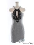 画像12: XSサイズあり【ROBE de FLEURS Glossy/ローブ・ド・フルール グロッシー】ホルターネック/ アメスリ/ バストフラワーモチーフ/ ストレッチ/ タイト/ ミニドレス/ キャバドレス[OF2] (12)