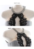 画像13: XSサイズあり【ROBE de FLEURS Glossy/ローブ・ド・フルール グロッシー】ホルターネック/ アメスリ/ バストフラワーモチーフ/ ストレッチ/ タイト/ ミニドレス/ キャバドレス[OF2] (13)