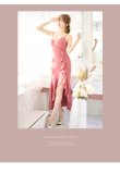 画像9: 【ROBE de FLEURS Glossy/ローブ・ド・フルール グロッシー】マーメイド/ バックレースアップ/ キャミ/ ビジュー/ アシンメトリーフリル/ タイト/ マキシ丈/ キャバドレス[OF2] (9)