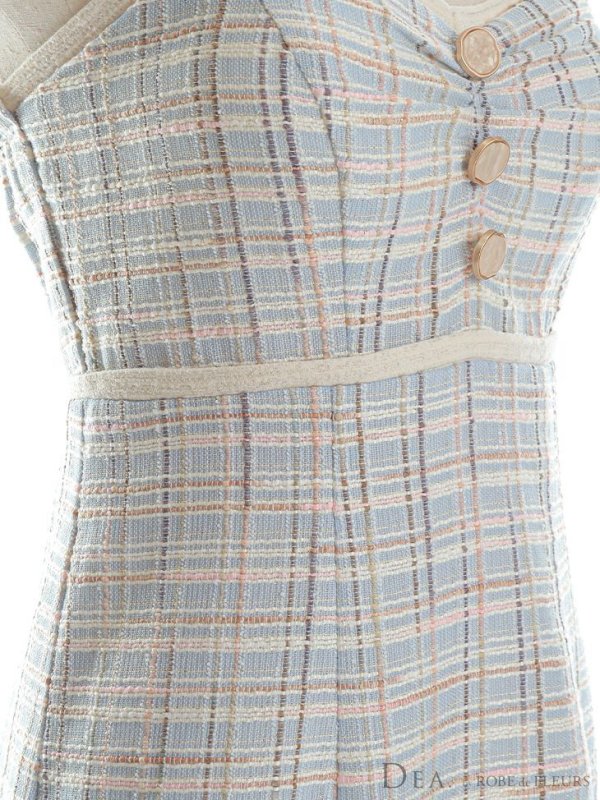 画像21: Lサイズあり【DEA./ディア】ラメ入りスプリングニット/ ツイード/ マーメイド/ フリル/ ミディアム丈/ ワンピース/ キャバドレス【OF08】 (21)