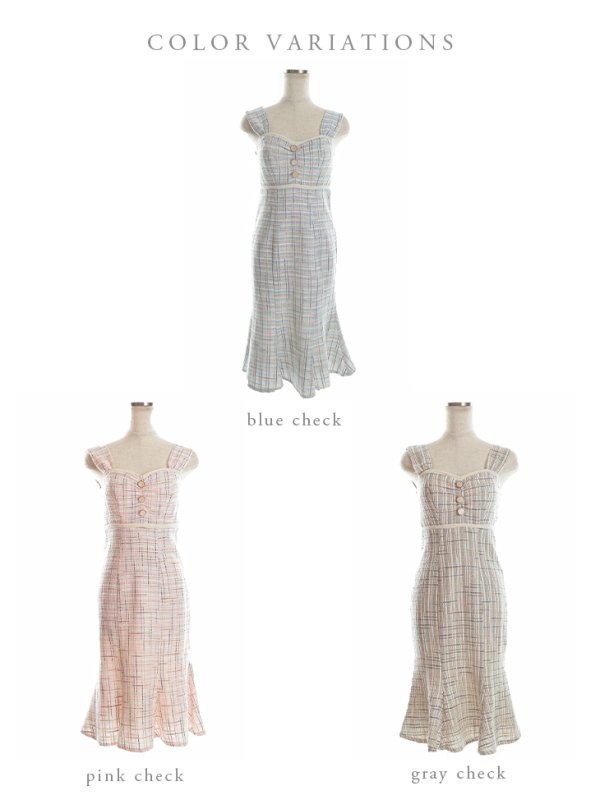 画像25: Lサイズあり【DEA./ディア】ラメ入りスプリングニット/ ツイード/ マーメイド/ フリル/ ミディアム丈/ ワンピース/ キャバドレス【OF08】 (25)