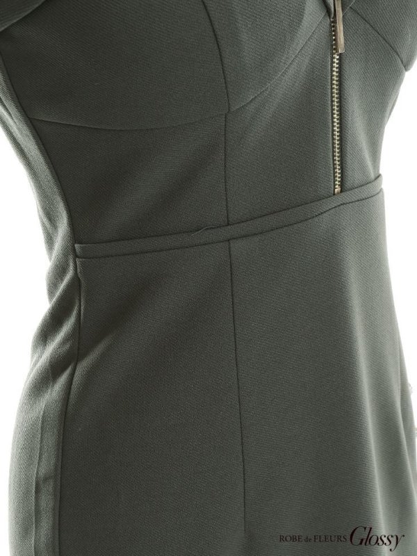 画像45: XSサイズあり【Glossy/グロッシー】フロントジップ/ ビジュー/ ストレッチ/ ビスチェ/ タイト/ ミニドレス/ キャバドレス[OF2] (45)