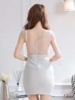 画像7: XSサイズあり【ROBE de FLEURS Glossy/ローブ・ド・フルール グロッシー】立体フラワー/ ラメ/ キャミソール/ アシンメトリー/ ワンショル/ タイト/ ミニドレス/ キャバドレス[OF2] (7)