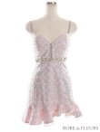画像20: XSサイズあり【ROBE de FLEURS/ローブドフルール】スパンコール付きチュール/ アシンメトリー/ キャミソール/ フリル/ ミニドレス/ キャバドレス[OF2] (20)