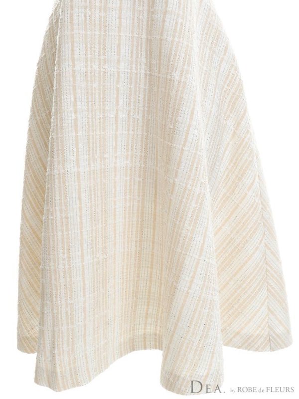 画像11: Lサイズあり【DEA./ディア】スプリングツイード/ フレア/ ミディ丈/ ひざ丈/ ミディアムドレス/ ワンピース/ キャバドレス【OF08】 (11)