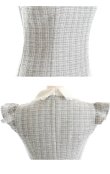 画像28: XSサイズあり【ROBE de FLEURS/ローブドフルール】ラメツイード/ リボン/ 襟付き/ フリル/ ワンピース/ ミニドレス/ キャバドレス[OF2] (28)