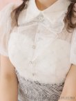 画像4: XSサイズあり【ROBE de FLEURS/ローブドフルール】パフスリーブ/ ラメツイード/ ビジュー/ 台形スカート/ ミニドレス/ キャバドレス[OF2] (4)