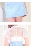 画像14: XSサイズあり【ROBE de FLEURS/ローブドフルール】パフスリーブ/ ラメツイード/ ビジュー/ 台形スカート/ ミニドレス/ キャバドレス[OF2] (14)