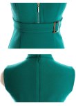 画像13: XS-Lサイズあり【DEA. by ROBE de FLEURS/ディアバイローブドフルール】ベルト/ ジップ/ ノースリーブ/ タイト/ 膝丈/ ミディアムドレス/ キャバドレス[OF2] (13)