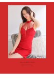 画像4: XSサイズあり【ROBE de FLEURS Glossy/ローブ・ド・フルール グロッシー】ホルターネック/ アメスリ/ ジップ/ チュール/ バックリボン/ ワンカラー/ タイト/ ミニドレス/ キャバドレス[OF2] (4)