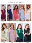 画像15: XSサイズあり【ROBE de FLEURS Glossy/ローブ・ド・フルール グロッシー】ジッパー/ シンプル/ ストレッチ/ ワンカラー/ ノースリーブ/ タイト/ ミニドレス/ キャバドレス[OF2] (15)