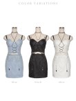 画像15: 10th SPECIAL COLLECTION 【XSサイズあり】【ROBE de FLEURS/ローブドフルール】Lingerie Like Set Up Dress/ セットアップ/ ランジェリーライク/ チョーカー/ 刺繍レース/ タイト/ ミニドレス/ キャバドレス[OF2] (15)