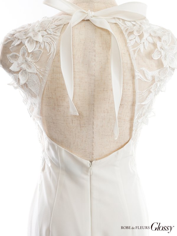 画像11: 【Glossy/グロッシー】マーメイド/ バストカット/ サイドフラワーレース/ ワンカラー/ ロングドレス/ キャバドレスlong[OF08] (11)