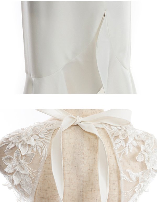 画像14: 【Glossy/グロッシー】マーメイド/ バストカット/ サイドフラワーレース/ ワンカラー/ ロングドレス/ キャバドレスlong[OF08] (14)