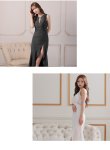 画像4: 【ROBE de FLEURS Glossy/ローブ・ド・フルール グロッシー】マーメイド/ バストカット/ サイドフラワーレース/ ワンカラー/ ロングドレス/ キャバドレスlong[OF2] (4)