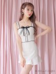 画像12: XS〜Lサイズあり【ROBE de FLEURS/ローブドフルール】 チュールリボン/ ツイード / ノースリーブ/ セットアップ/ ミニドレス/ キャバドレス[OF2] (12)